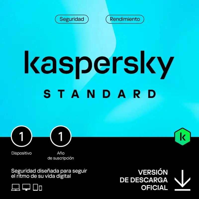 Kaspersky Standard Anti-Virus 1 Dispositivo Licencia Digital 1 Año