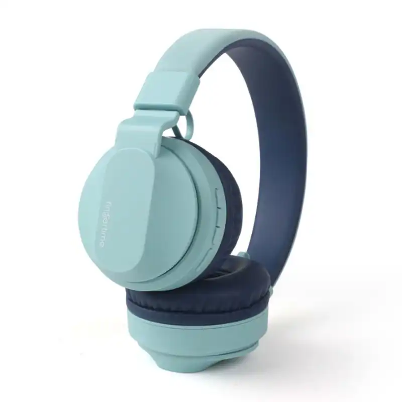 Kinsi Bobo-1 Auriculares Infantiles con Cable/Inalámbrico con Ranura para Insertar Tarjeta TF Azules