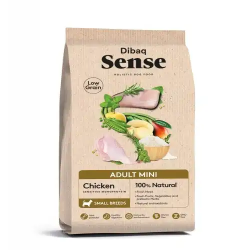 Pienso Dibaq Sense Low Grain para perros minis adulto sabor Pollo