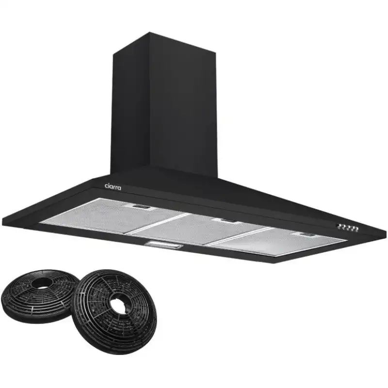 Ciarra AW9201B Campana Extractora Decorativa de Pared 90cm A++ Negra