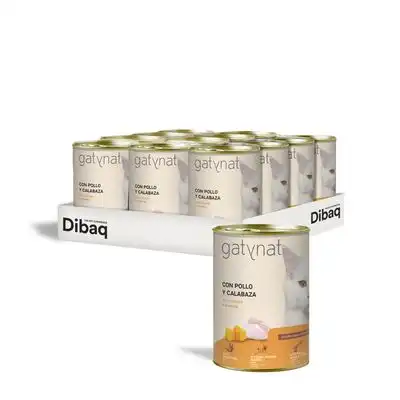 Gatynat Pollo y Calabaza - 12 x 400 g - Dibaq - Comparador de precios