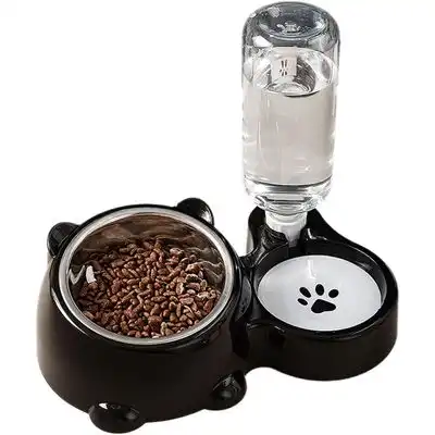 HausPets Comedero doble comida agua perros gatos, acero inoxidable - Artículo 1 - HausPets - Comparador de precios