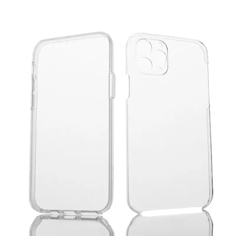 Max Power Digital Funda Doble Cara 360 Grados Silicona Transparente Para Apple Iphone 11 Pro