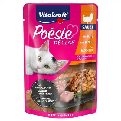 Vitakraft Bolsita Deli Sauce con Jugosa Pechuga de Pavo 23x85 GR - Vitakraft - Comparador de precios