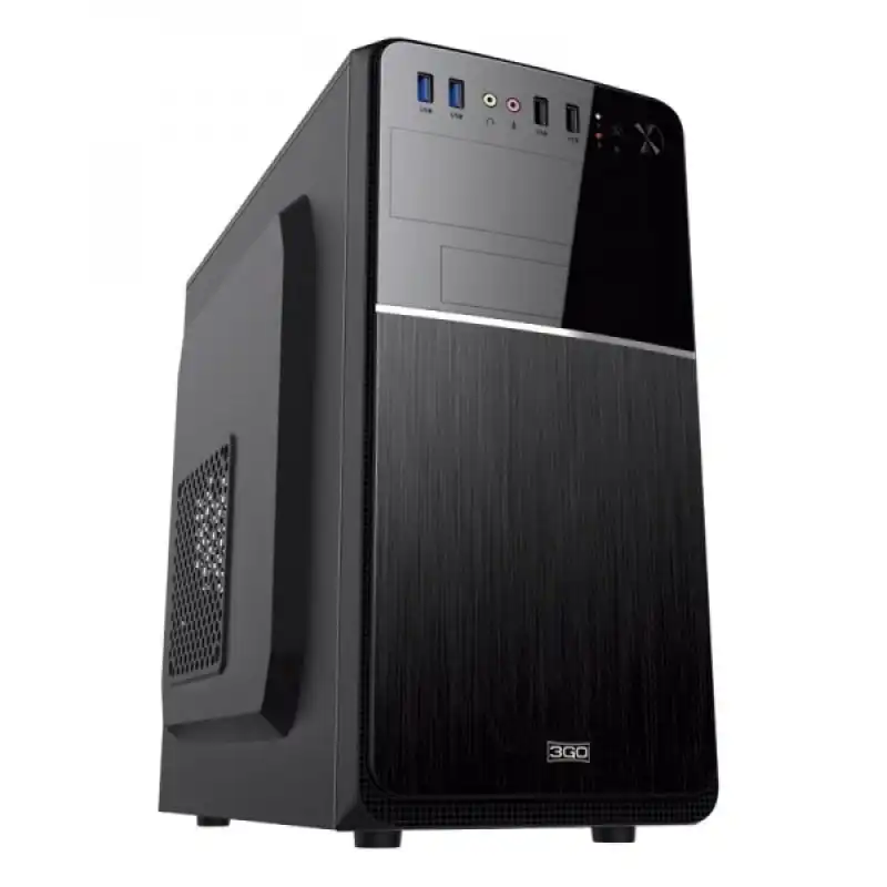 3Go Nain2 Torre MATX USB Negra + Fuente de Alimentación 500W