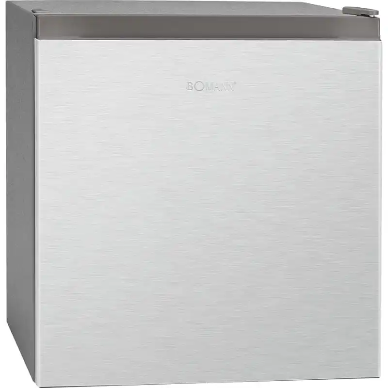 Bomann KB 7245 Mini Frigorífico 45 Litros con Congelador y Puerta Reversible Clase E Inox