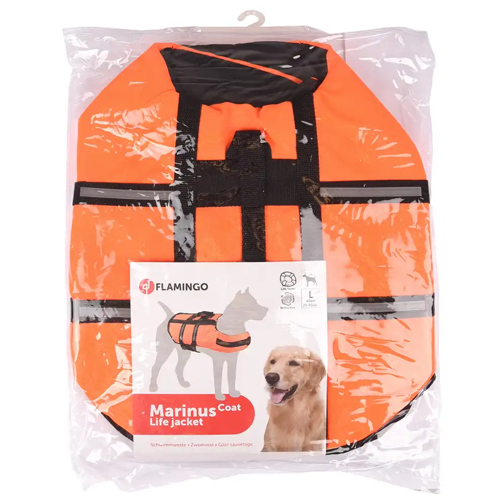 Chaleco salvavidas Flamingo, naranja para perros - Talla L: aprox. 40 cm de largo de espalda - Flamingo - Comparador de precios