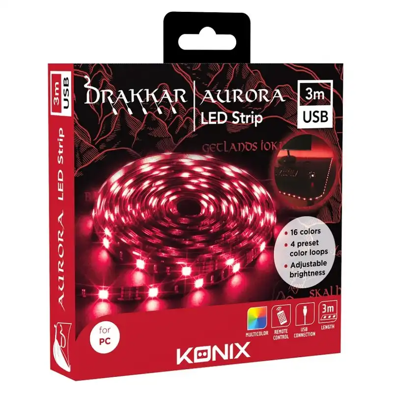Konix Drakkar Aurora Tira de LED 3m