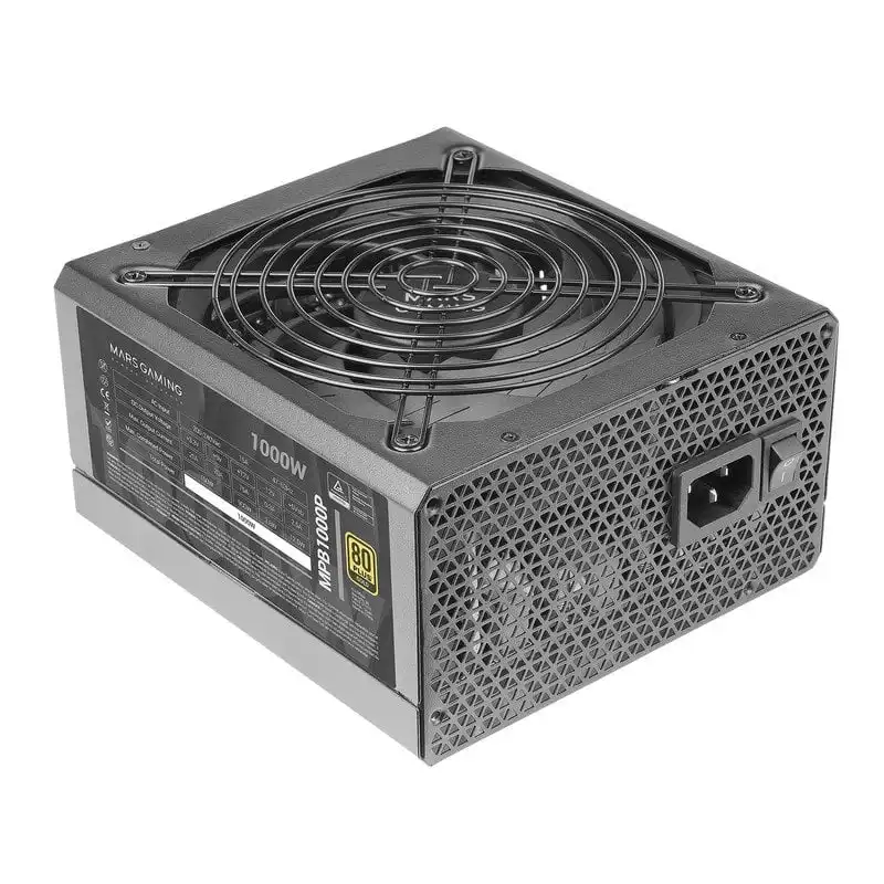 Mars Gaming MPB1000P Fuente Alimentación Modular ATX 3.0 1000W 10 Años Garantía 80plus Gold Negro
