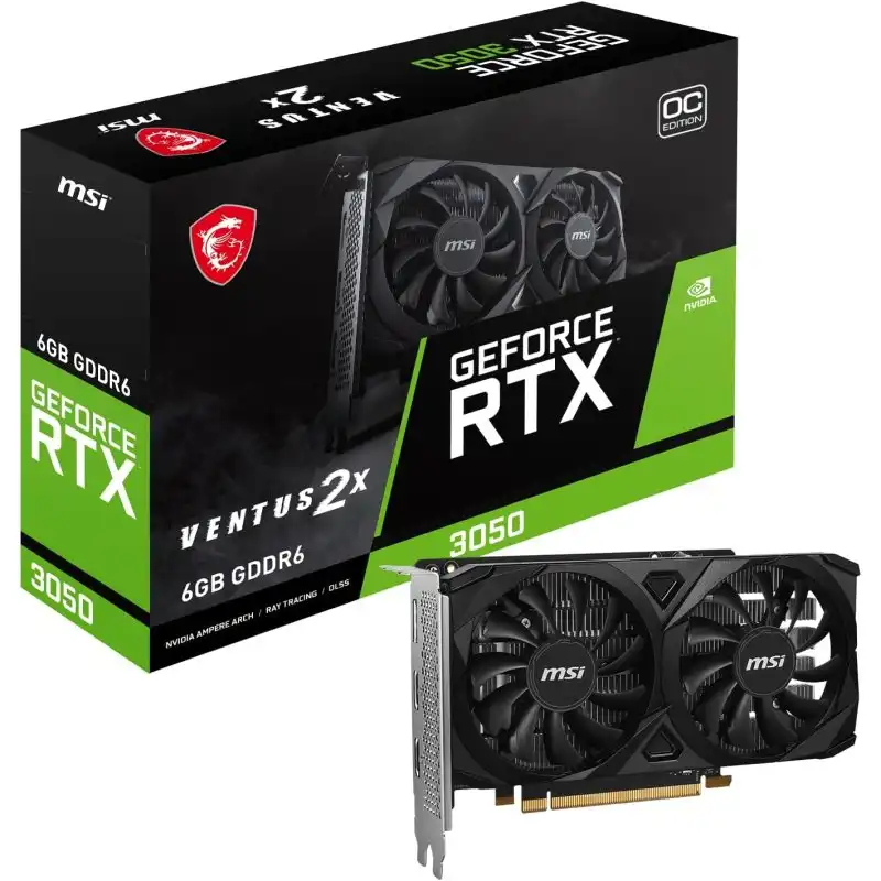 MSI GeForce RTX 3050 VENTUS 2X E OC 6GB GDDR6