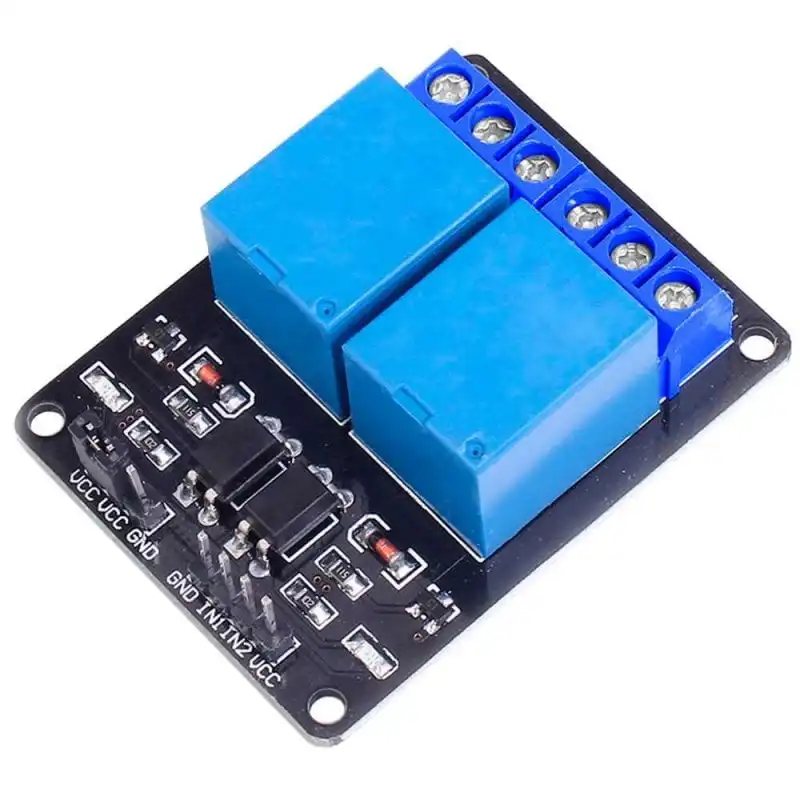 OcioDual Módulo Relé 5V 10A 2 Canales Optoacoplados para Arduino