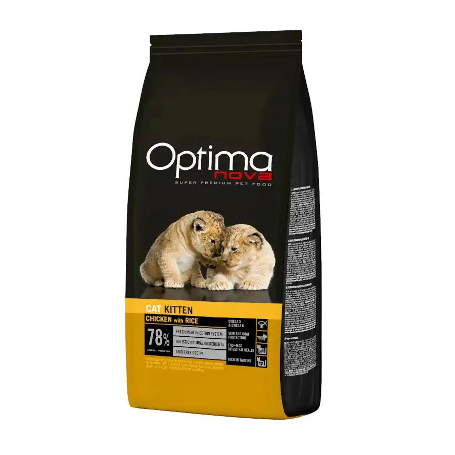 Optima Kitten Nova Pollo y Arroz pienso para gatos 8 kg - Optimanova - Comparador de precios
