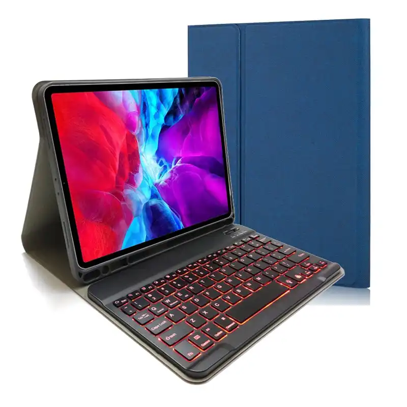 Royal Bailey Rk11d Funda Con Bluetooth Teclado Para Ipad Air4 (2020) 10.9/ipad Pro11(2021/2020/2018) Azul