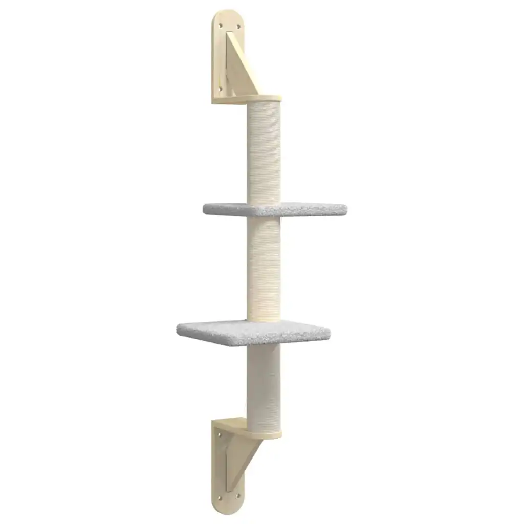 vidaXL Árbol rascador para gatos de pared gris claro 108 cm