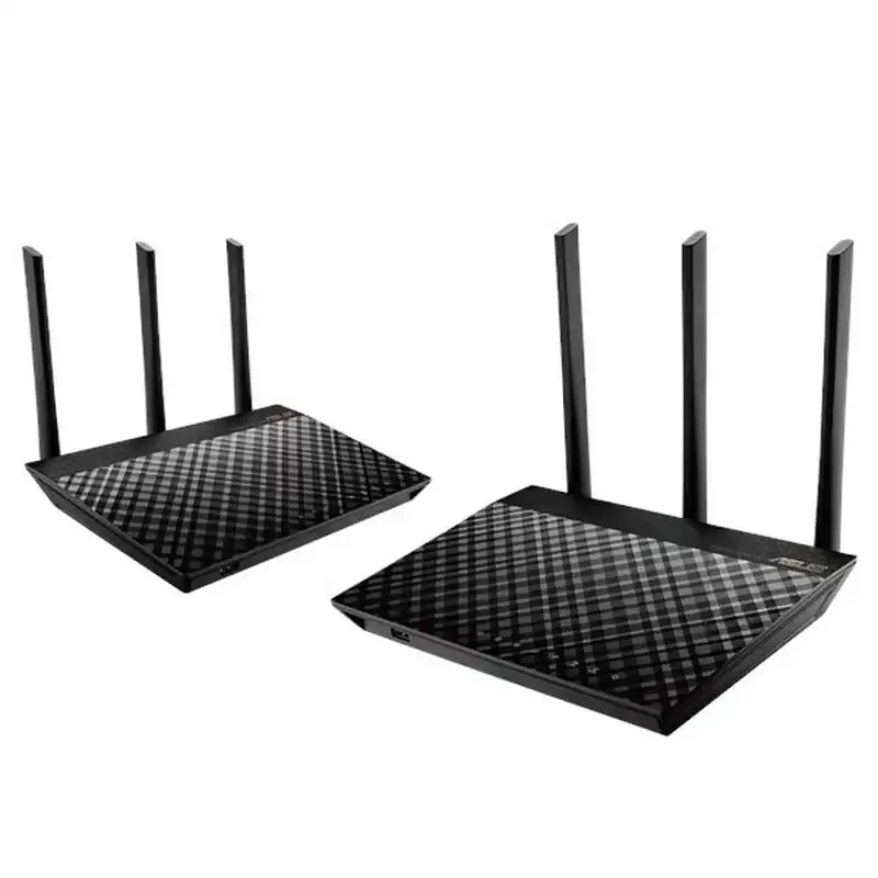 Asus RT-AC66U AiMesh AC1750 Pack 2 Routers WiFi Doble Banda Gigabit Negro
