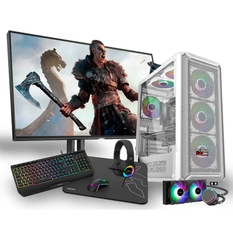 PC Racing Pack Gaming AMD Ryzen 5 7600X/32GB/2TB SSD/RTX 4070 + Monitor 24" FullHD + Combo Gaming