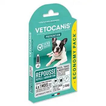 4 Pipetas Anti-pulgas Y Anti-garrapatas - Para Perros Pequeños 2-10 Kg