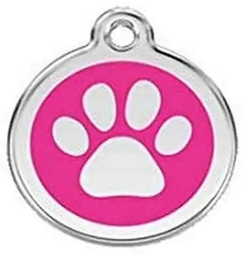 Placa identificativa Huella Fucsia S