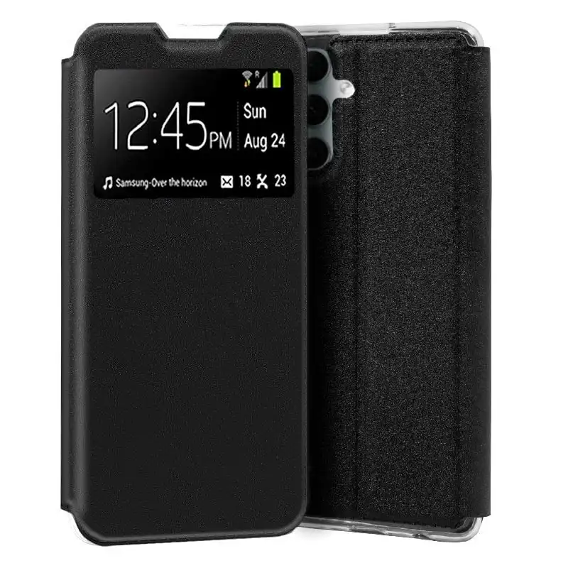 Cool Funda Flip Cover Liso Negra para Samsung A346 Galaxy A34 5G