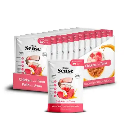 Dibaq Sense Bocaditos en salsa Pollo con Atún - 12 x 100 g - Dibaq - Comparador de precios