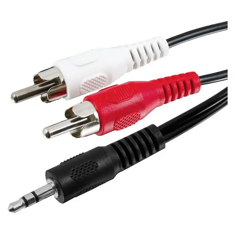 Goobay Cable de Audio Jack 3.5mm a 2xRCA Macho/Macho 15m Negro