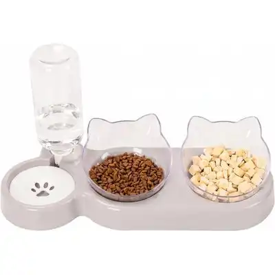 HausPets Comedero 3 en 1 gatos perros, ángulo 15°, dispensador agua comida - Artículo 1 - HausPets - Comparador de precios