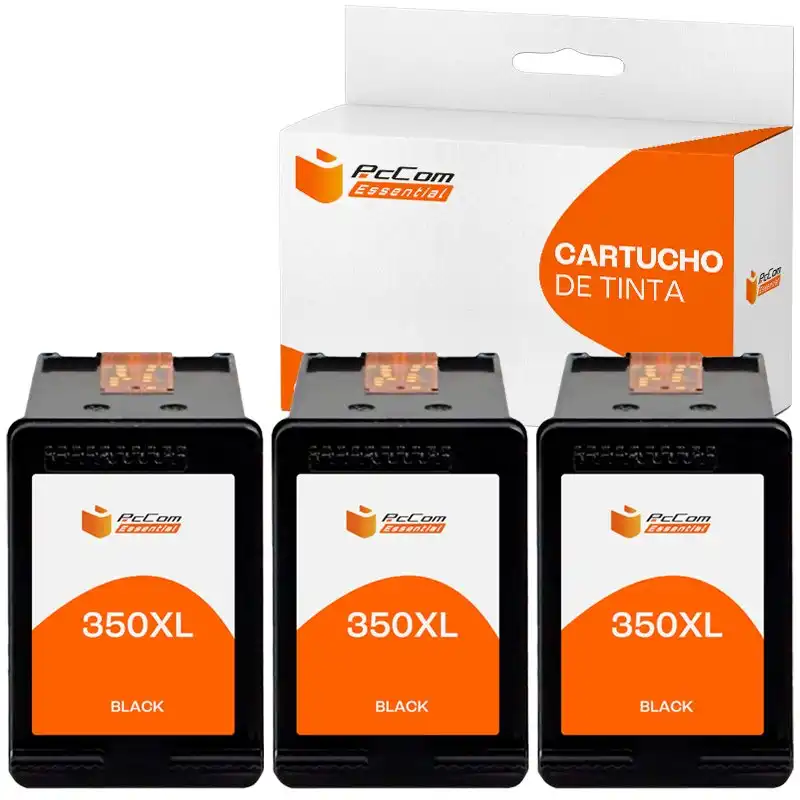 Pccom Essential Hp 350xl Cartucho Tinta Compatible Negro Pack 3
