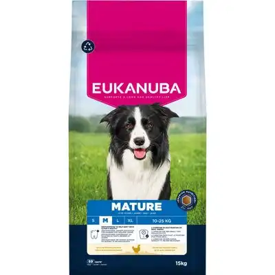 Eukanuba Mature Pienso Pollo para perros de razas medianas - 15 kg - Eukanuba - Comparador de precios
