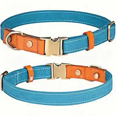 FurryFusion Collar para perro - Ajustable - Gris - azul - Furry Fusion - Comparador de precios