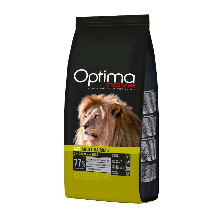 Optima Nova Hairball Pollo y Arroz pienso para gatos 6 kg - Optimanova - Comparador de precios