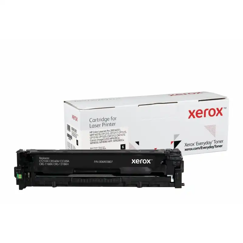 Xerox Tóner Compatible con HP CF210X/CB540A/CE320A/CRG-116BK/CRG-131BKH Negro