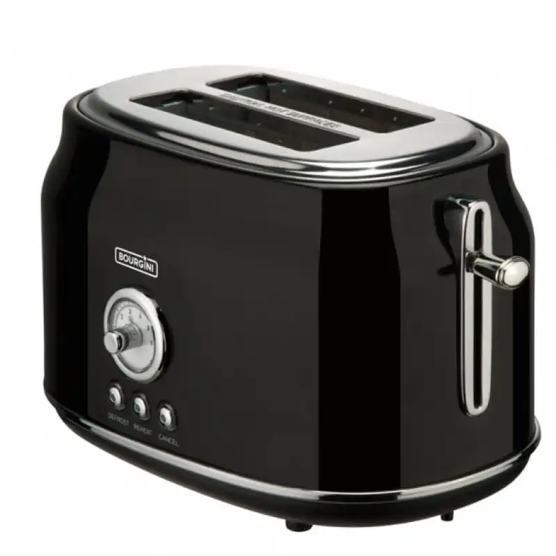 Bourgini Retro Toaster Tostadora 815W Negra