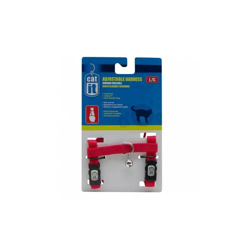 Catit Arnés Breakaway Rojo para gatos S