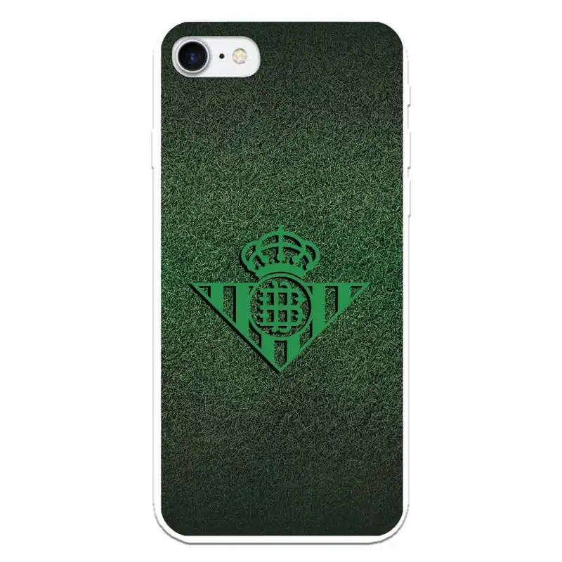 Funda Licencia Oficial Real Betis Balompié Escudo Verde Fondo Trama para iPhone 8