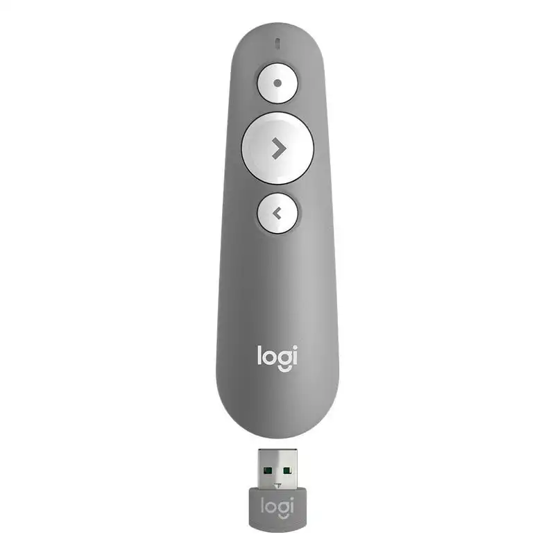 Logitech R500 Presentador Láser Inalámbrico y USB Gris