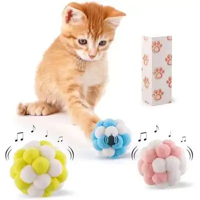 Pawffee 3 pelotas de gato con cascabel, juguetes de peluche interactivos - 1 pieza - Pawffee - Comparador de precios