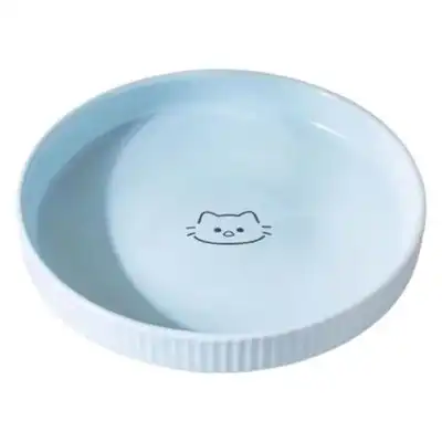 UAMLY Comedero redondo para gatos, ancho y poco profundo - azul - Uamly - Comparador de precios