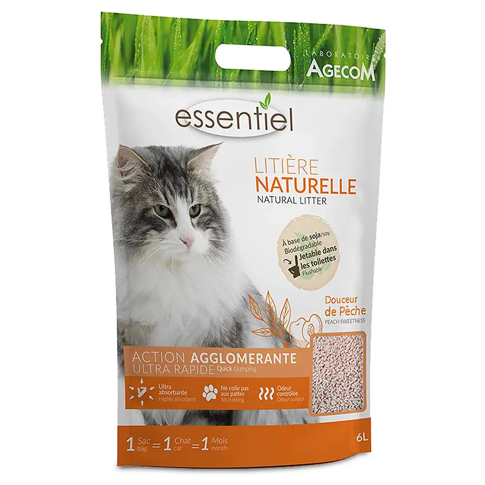 Essentiel Arena Natural para Gatos Melocotón - 6 L