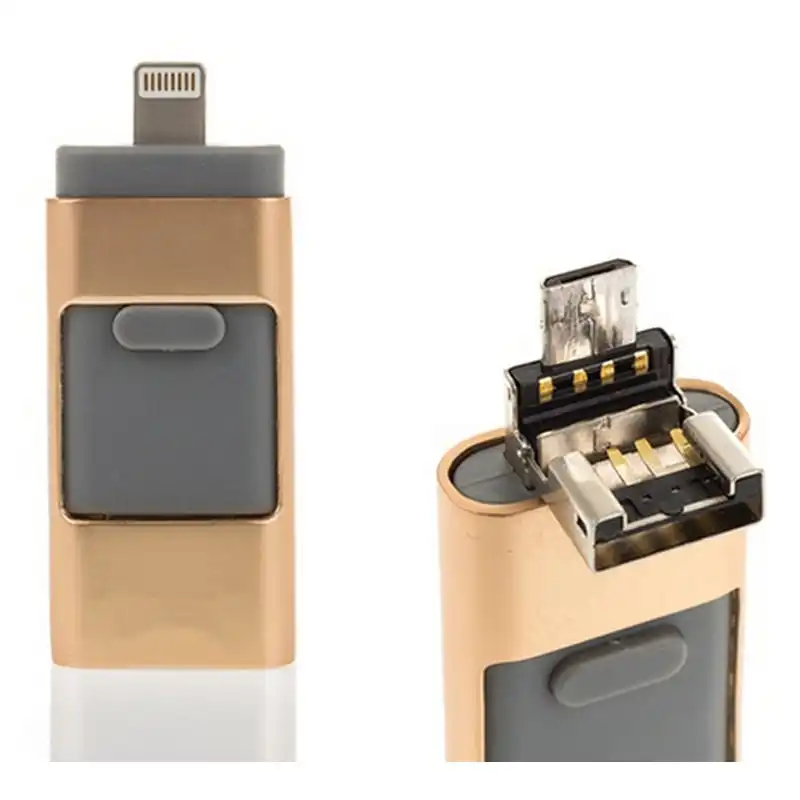 Ital i-Flash OTG 16GB USB/Micro USB/Lightning Dorado