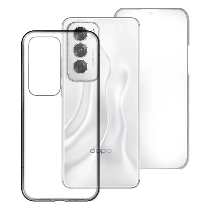 Max Power Digital Funda Doble Cara 360 Grados Silicona Transparente Para Oppo Reno 12