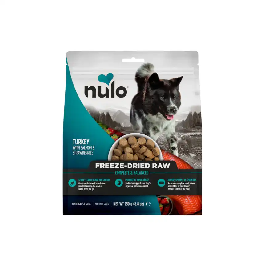 Nulo Toppers Liofilizado Pavo, Salmón y Fresas alimento liofilizado para perros - 250 g - Nulo - Comparador de precios