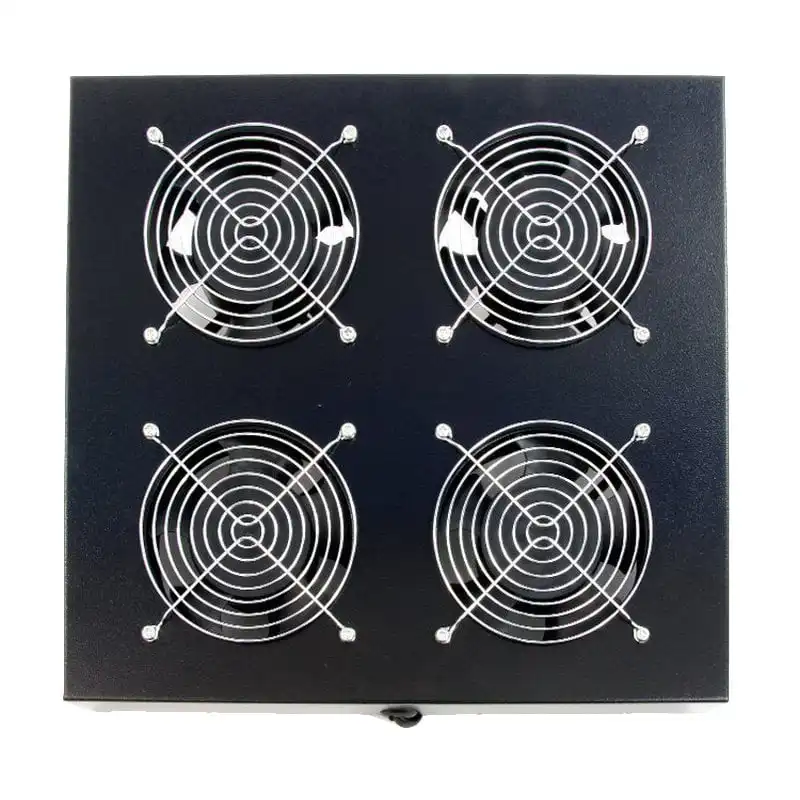 Powergreen Bandeja de Ventilación para Armario Rack con 4 Ventiladores de 120mm