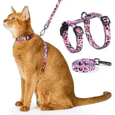 UAMLY Conjunto de arnés y correa para gatos - Rosa - Uamly - Comparador de precios
