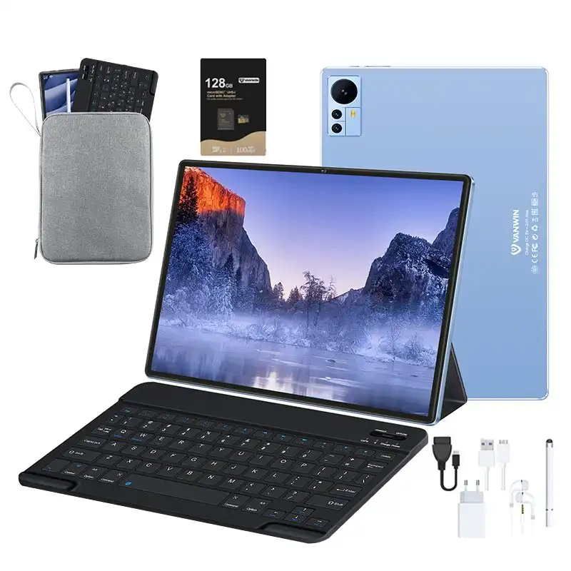 Vanwin S39 LTE 10.1" 4/64GB Azul + Funda + Teclado Bluetooth + Bolsa + Stylus + MicroSD 128GB