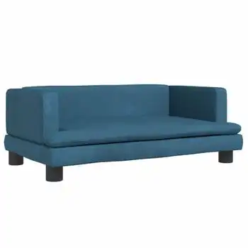 Cama Para Perros De Terciopelo Azul 80x45x30 Cm Vidaxl