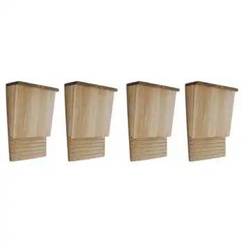 Casas Para Murciélagos 4 Unidades De Madera 22x12x34 Cm Vidaxl