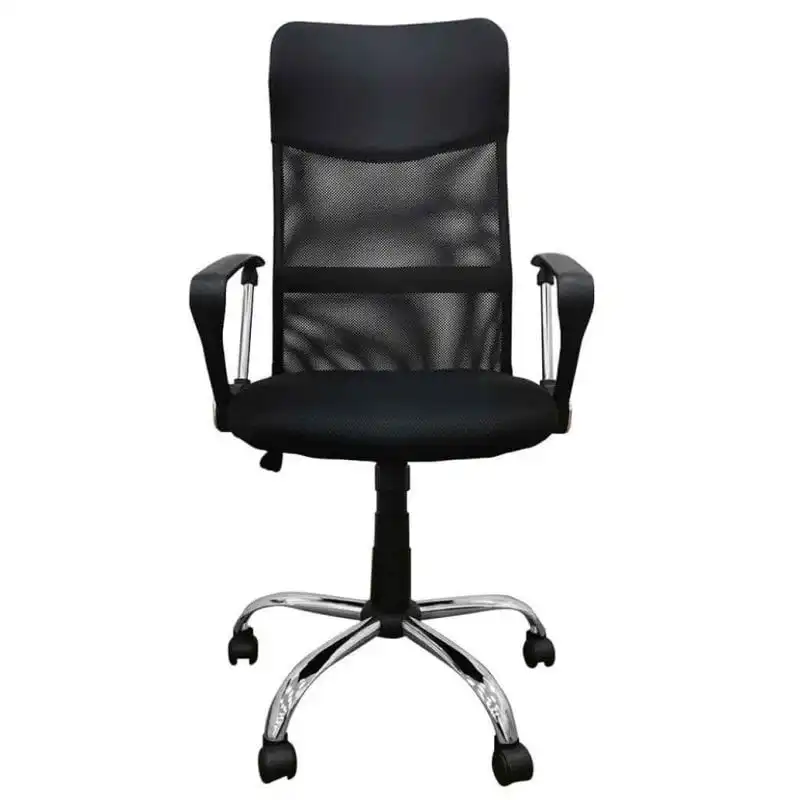 Home Heavenly Jasper Silla de Escritorio Respaldo Transpirable Asiento Giratorio Negro