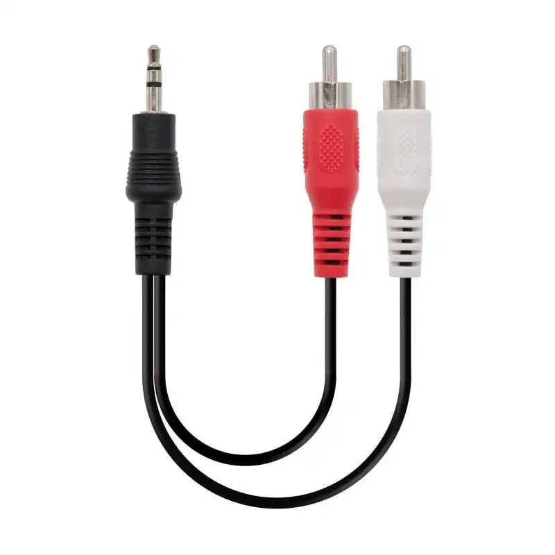 Nanocable Cable Estéreo Jack 3.5mm Macho a RCA Macho 5m Negro