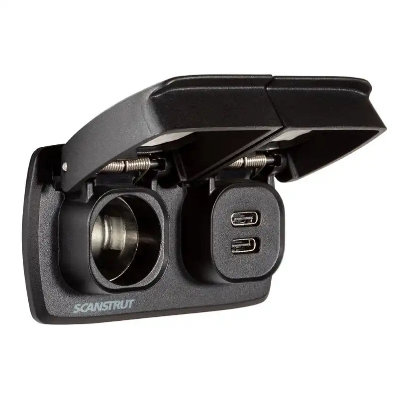 Scanstrut Flip Pro Multi Conector Doble USB-C y Toma Mechero 12v Alta Potencia