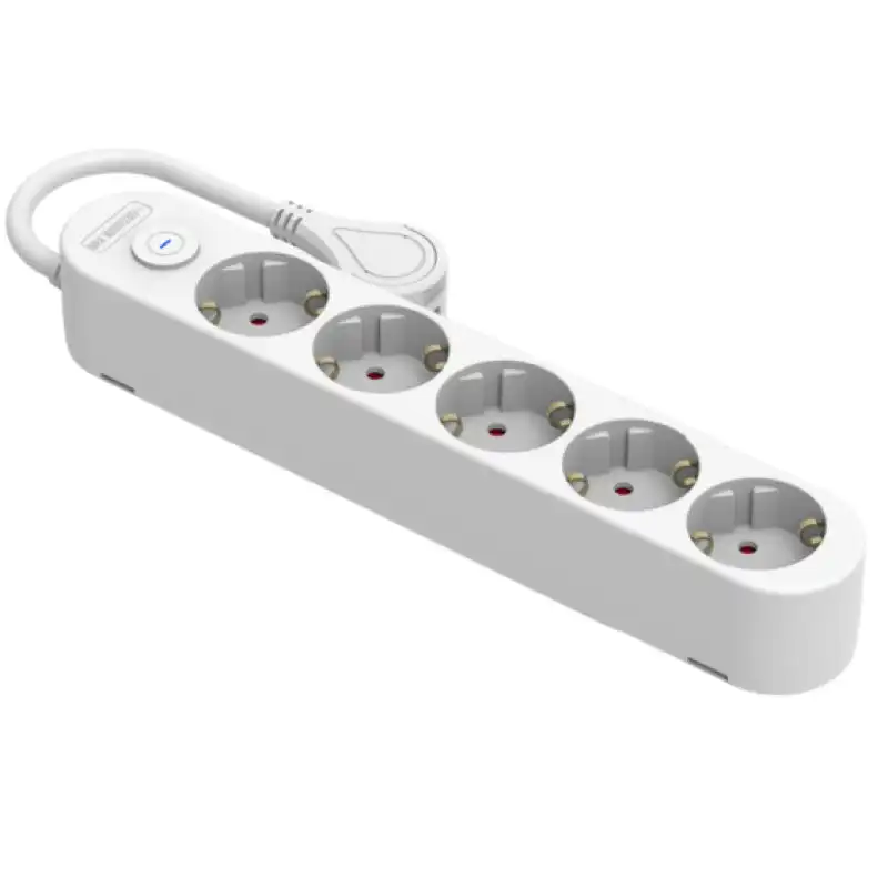 Silver Electronics Base Eléctrica Multienchufe Protek Plus Con 5 Tomas